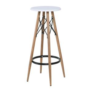 MACK Σκαμπό BAR, Μέταλλο Βαφή Φυσικό, Κάθισμα Απόχρωση Άσπρο Ε-00021321 ΕΜ9799,1 (ΣΕΤ ΤΩΝ 4)