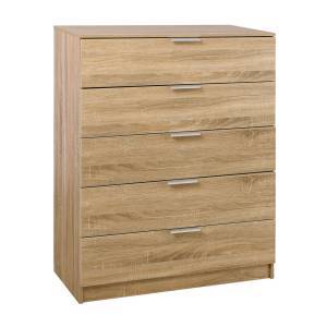 DRAWER Συρταριέρα με 5 Συρτάρια, Απόχρωση Sonoma Ε-00022031 Ε758,2