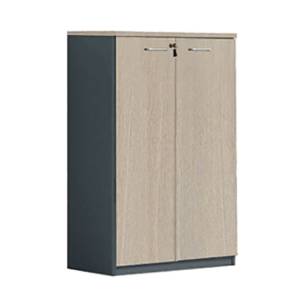 PROGRESS Ντουλάπι Γραφείου Δίφυλλο, 3 Ράφια, Απόχρωση Elm - Grey Ε-00022196 ΕΟ814