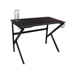 GAMING Γραφείο 100x60cm Μέταλλο Βαφή Μαύρο Ε-00023046 ΕΟ415