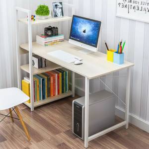 ΓΡΑΦΕΙΟ Η/Υ 4 Ράφια Μέταλλο Βαφή Άσπρο - Melamine Απόχρωση Maple Ε-00023520 ΕΟ401,3