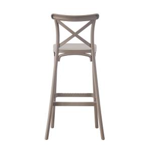 DESTINY Σκαμπό BAR με Πλάτη, PP Mocha, Στοιβαζόμενο Ε-00023654 Ε388,3