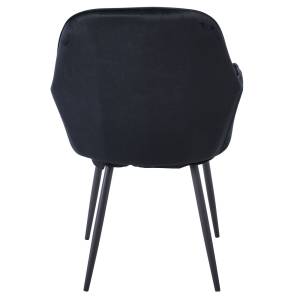 VALERY Πολυθρόνα Μέταλλο Βαφή Μαύρο, Ύφασμα Velure, Απόχρωση Μαύρο Ε-00023803 ΕΜ711,4 (ΣΕΤ ΤΩΝ 2)