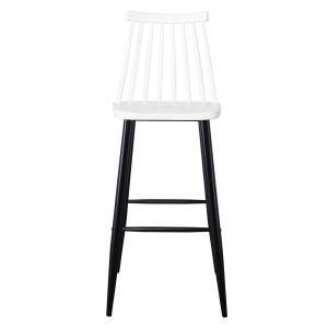 LAVIDA Σκαμπό BAR με Πλάτη, Μέταλλο Βαφή Μαύρο, PP Άσπρο Ε-00024277 ΕΜ153,11 (ΣΕΤ ΤΩΝ 2)