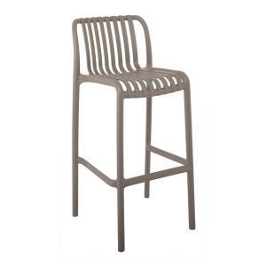 MODA Σκαμπό Bar Στοιβαζόμενο PP - UV Mocha Ε-00024296 Ε3802,3