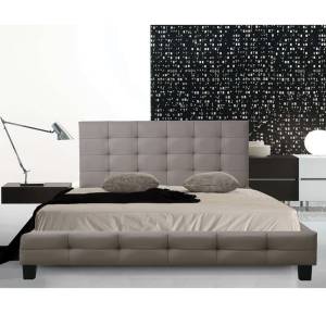 FIDEL Κρεβάτι Διπλό για Στρώμα 160x200cm, PU Απόχρωση Cappuccino Ε-00018129 Ε8053,3