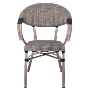COSTA Πολυθρόνα Dining Αλουμινίου, Απόχρωση Antique Grey - Textilene Μπεζ Ε-00020523 Ε286,1