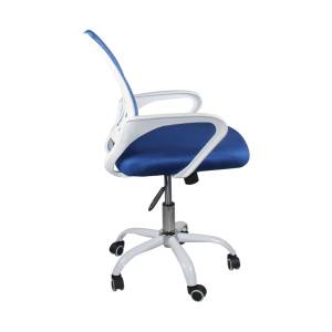 BF2101-SW Πολυθρόνα Γραφείου με Ανάκλιση Άσπρο - Mesh Μπλε Ε-00022755 ΕΟ254,3SW