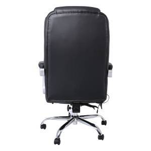 BF8550 Massage Relax Πολυθρόνα Γραφείου Διευθυντή, Βάση Χρώμιο με Υποπόδιο, Pu  Μαύρο Ε-00022920 ΕΟ284,1