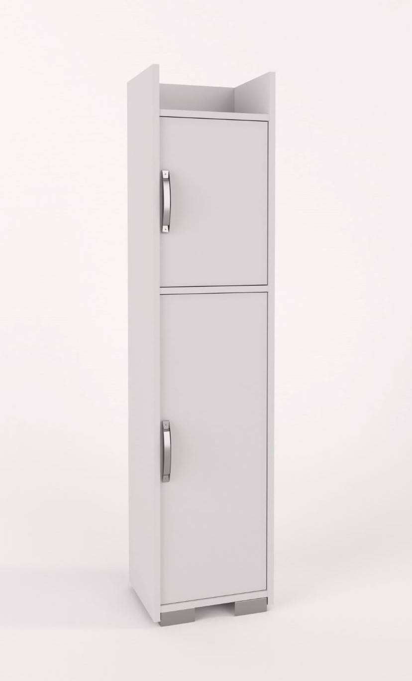 Στήλη μπάνιου Dawn με 2 ντουλάπια - White (30x25x138)