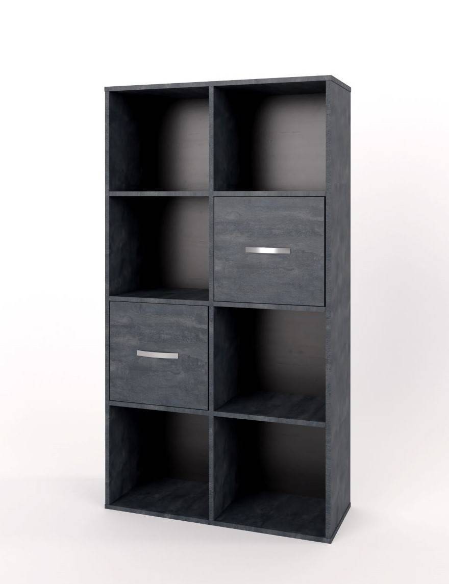 Βιβλιοθήκη Chess - Charcoal Flow (75x30x138)