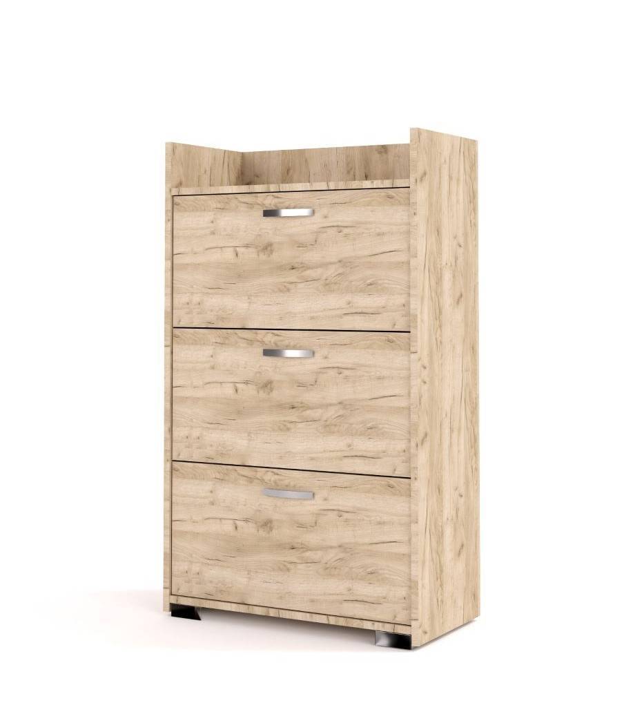 Παπουτσοθήκη Dawn - Grey Craft Oak (60x30x110)